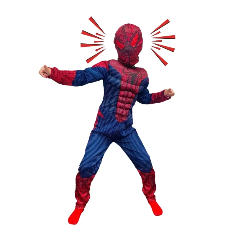 Déguisement Spiderman Enfant – Costume Super-Héros avec Masque