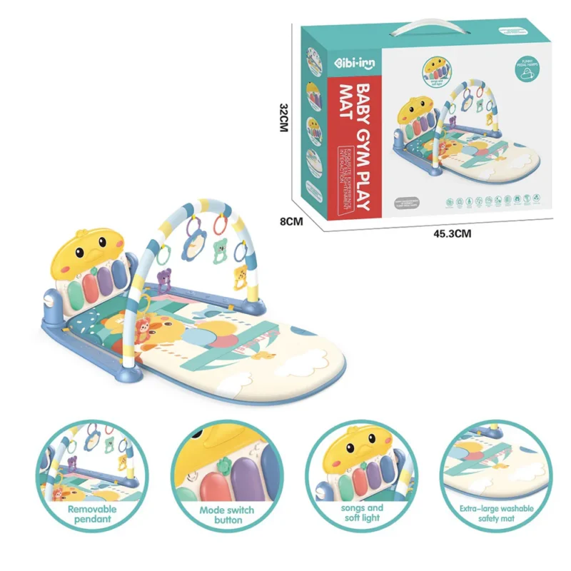Tapis d’Éveil Bébé Musical avec Piano & Arches de Jeux – Baby Gym Play