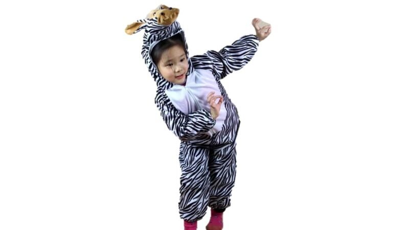 Déguisement Zèbre Enfant – Costume Animal Jungle avec Capuche