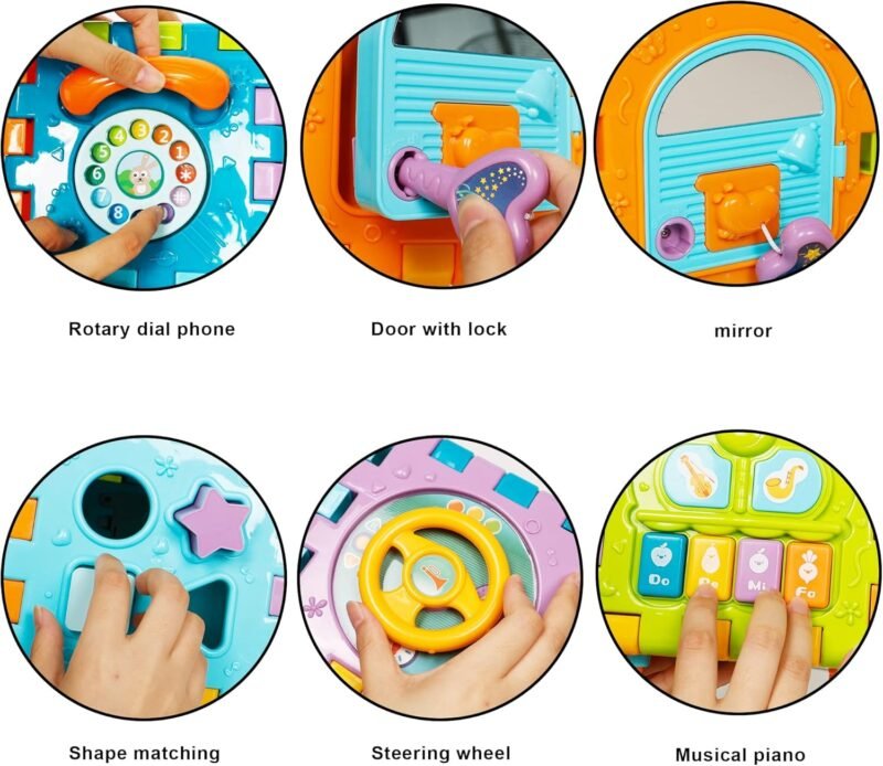Cube d’Activités Musical 6 en 1 pour Bébé – Jouet Éducatif Interactif