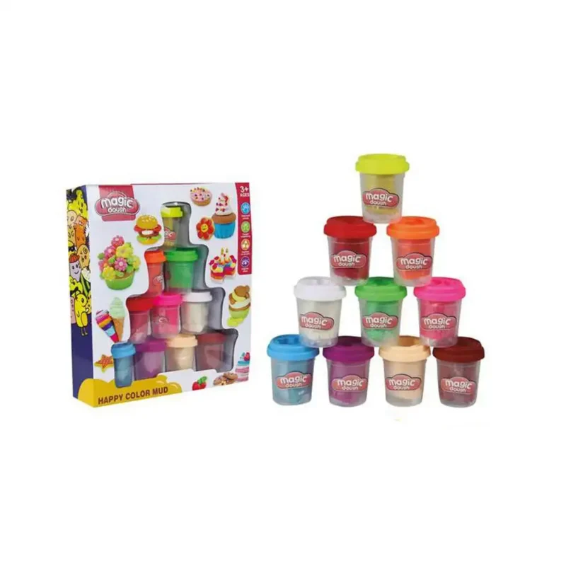 Pâte à Modeler Enfant 12 Couleurs – Magic Dough Set Créatif (3+)