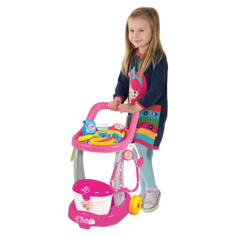 Chariot Docteur Barbie pour Enfant – Kit Médical Jouet avec Accessoires et Roulette