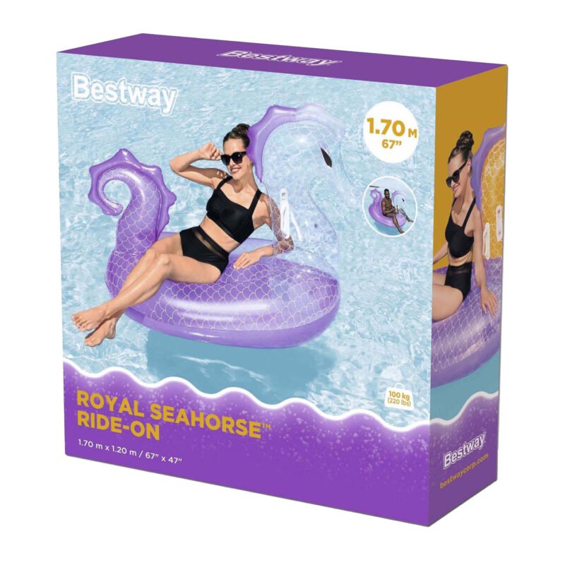 Bouée Gonflable Bestway Royal Seahorse Ride-On – Flotteur Hippocampe Géant pour Piscine