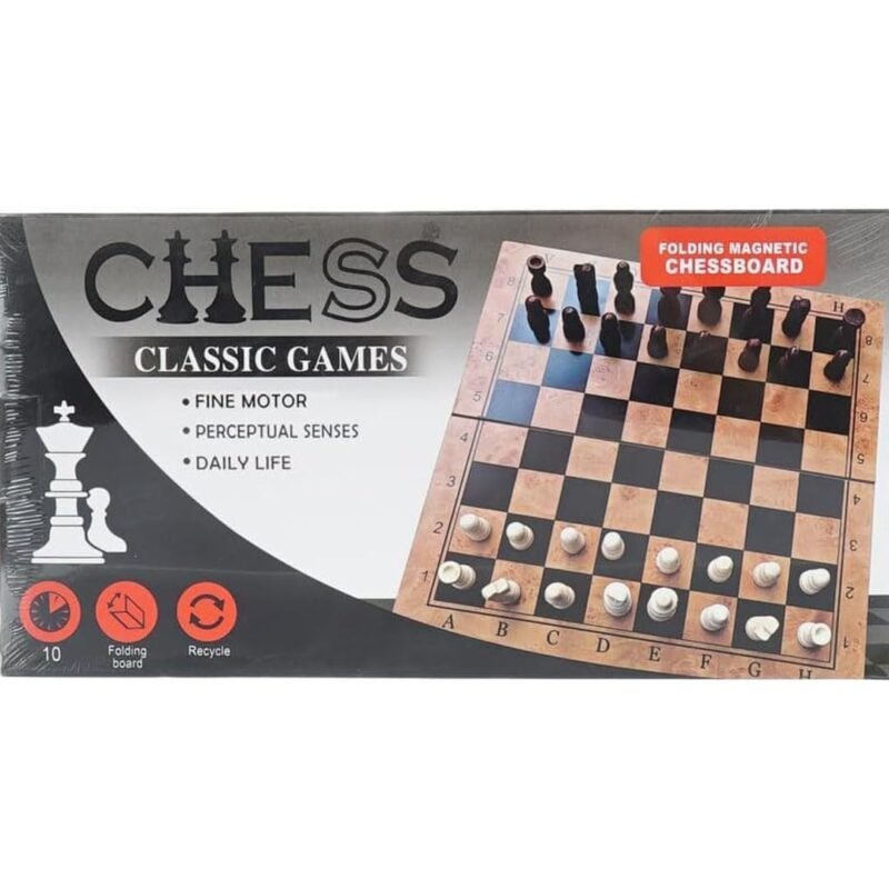 Jeu d’Échecs Magnétique Pliable – Chess Classic Games avec Plateau Portable