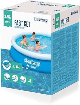 Piscine Gonflable Bestway Fast Set 366 x 76 cm – Piscine Hors Sol Familiale Autoportante