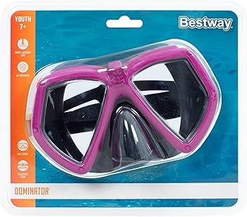 Masque de Plongée Bestway Dominator Enfant 7+ – Lunettes de Natation & Snorkeling avec Protection UV