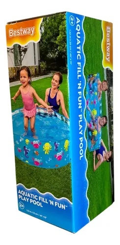 Piscine Enfant Bestway Aquatic Fill 'N Fun – Piscine Rigide Motifs Océan pour Jardin