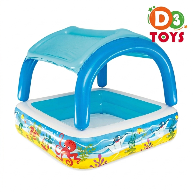 Piscine Gonflable Bestway Beach Buddy avec Pare-Soleil – Piscine Enfant UV Careful
