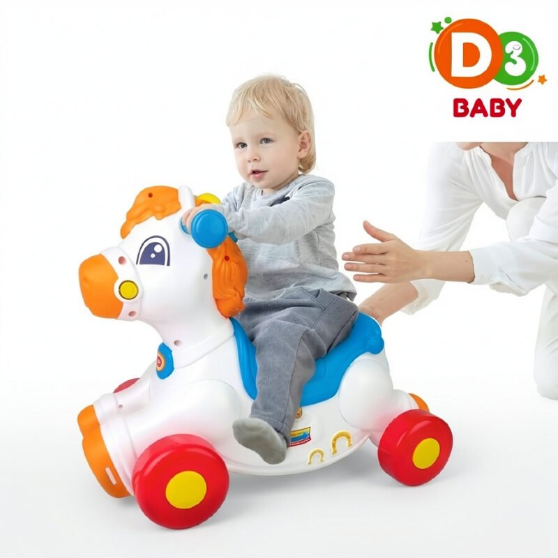Winfun Junior Rider – Cheval à Bascule Musical pour Bébé avec Sons et Lumières