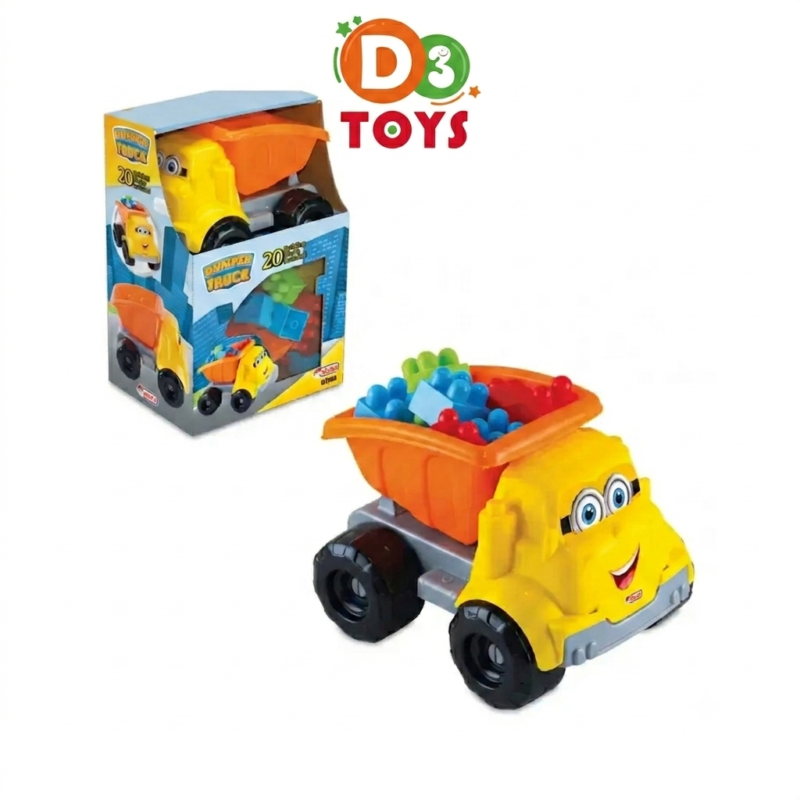 Camion Benne Jouet avec Blocs de Construction – Dumper Truck Éducatif pour Enfants
