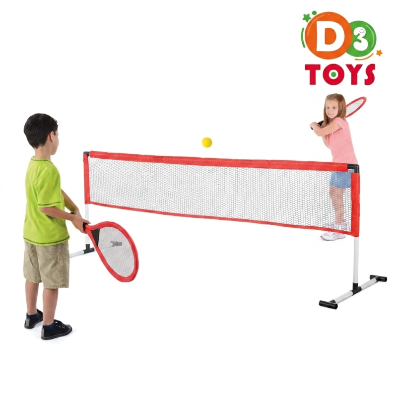 Set Tennis Enfant avec Filet – Kit Raquettes + Balle – Jeu Sportif Intérieur & Extérieur