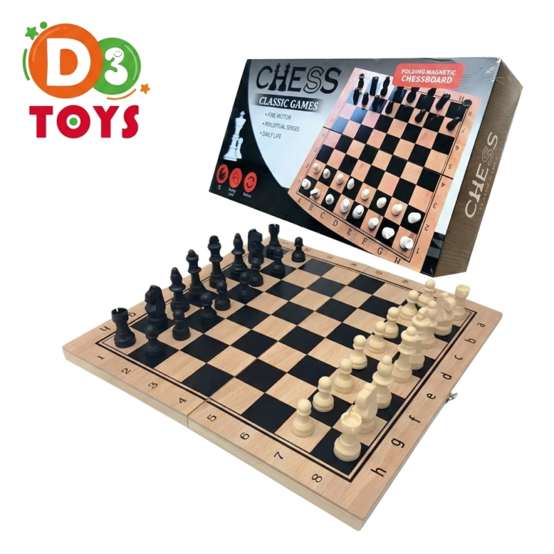 Jeu d’Échecs Magnétique Pliable – Chess Classic Games avec Plateau Portable