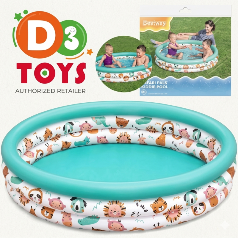 Piscine Gonflable Bestway Safari Pals Kiddie Pool – Piscine Enfant Motifs Animaux