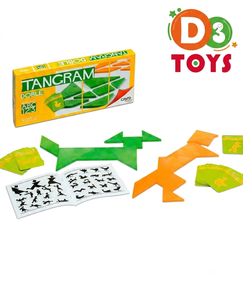 Jeu Tangram Double Éducatif – Puzzle de Réflexion et Logique pour Enfants
