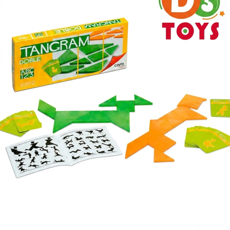 Jeu Tangram Double Éducatif – Puzzle de Réflexion et Logique pour Enfants
