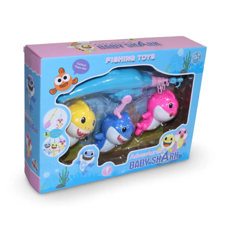 Jeu de Pêche Baby Shark Musical avec Canne à Pêche et Poissons Animés