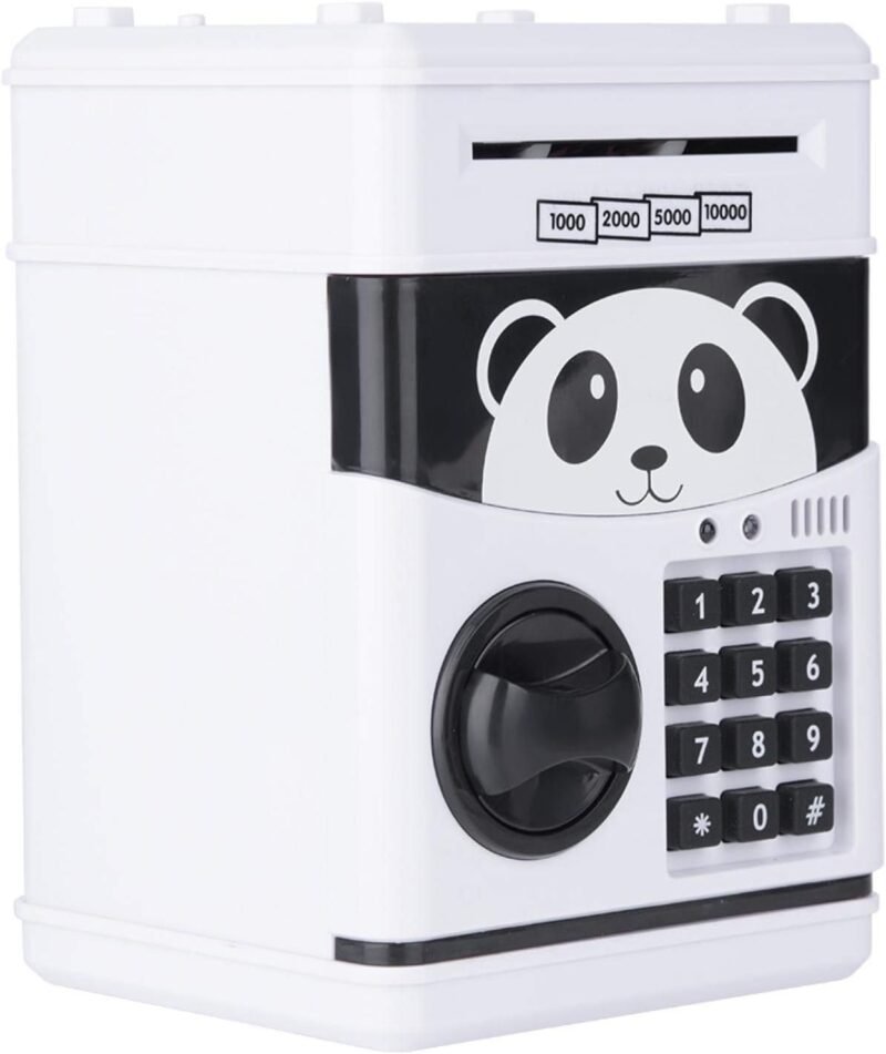 Tirelire Électronique Panda – Coffre-Fort pour Enfants avec Mot de Passe et Dépôt Automatique des Billets