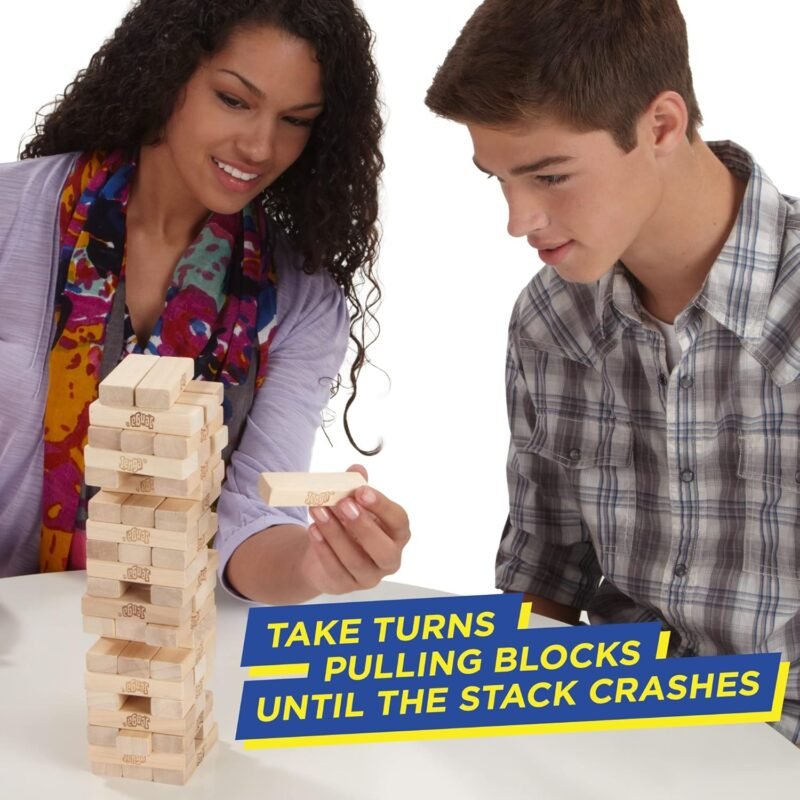 Jenga Classic – Jeu d’Équilibre en Bois pour Famille et Enfants