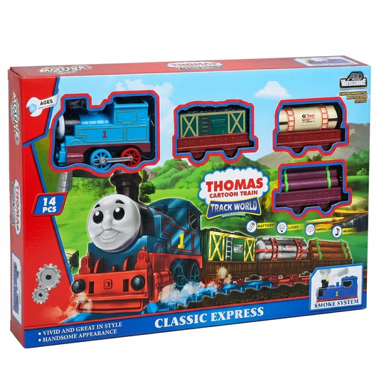 Train Thomas avec Circuit – Jeu Ferroviaire Éducatif 14 Pièces | Son et Lumière