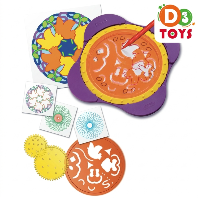 Spirogiro Mandala Quercetti – Kit de Dessin Créatif et Géométrique pour Enfants