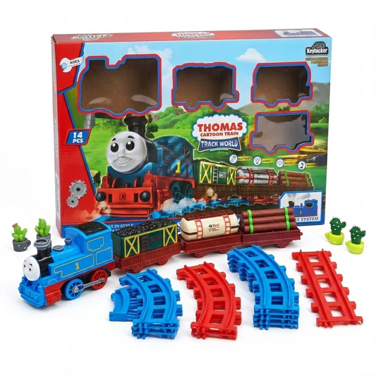 Train Thomas avec Circuit – Jeu Ferroviaire Éducatif 14 Pièces | Son et Lumière
