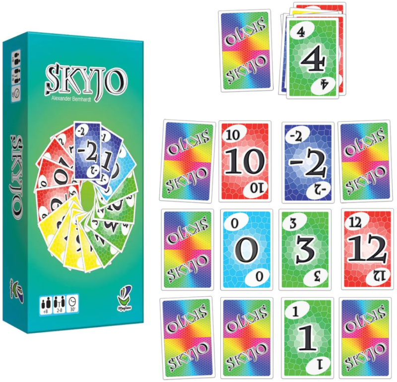SKYJO – Jeu de Cartes Familial Stratégique | 2 à 8 Joueurs | Dès 8 Ans