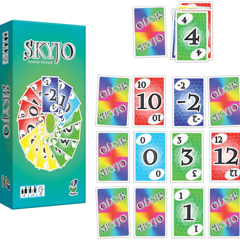 SKYJO – Jeu de Cartes Familial Stratégique | 2 à 8 Joueurs | Dès 8 Ans