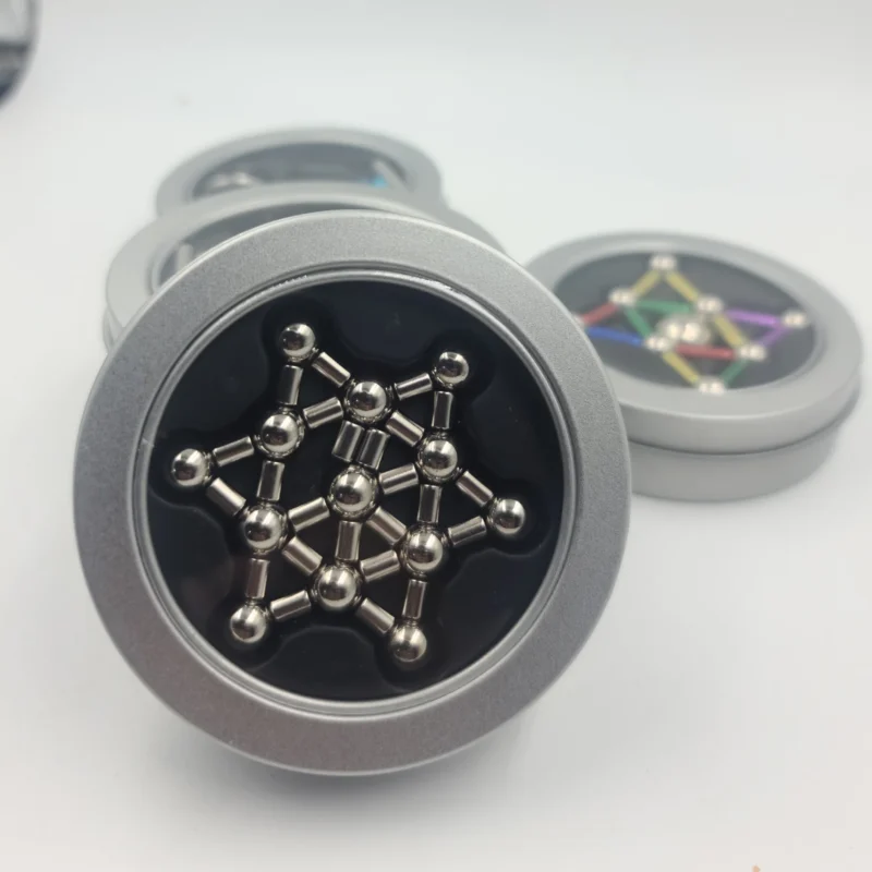 Jeu de Construction Magnétique 3D avec Bâtonnets et Billes – Puzzle Éducatif STEM pour Enfants