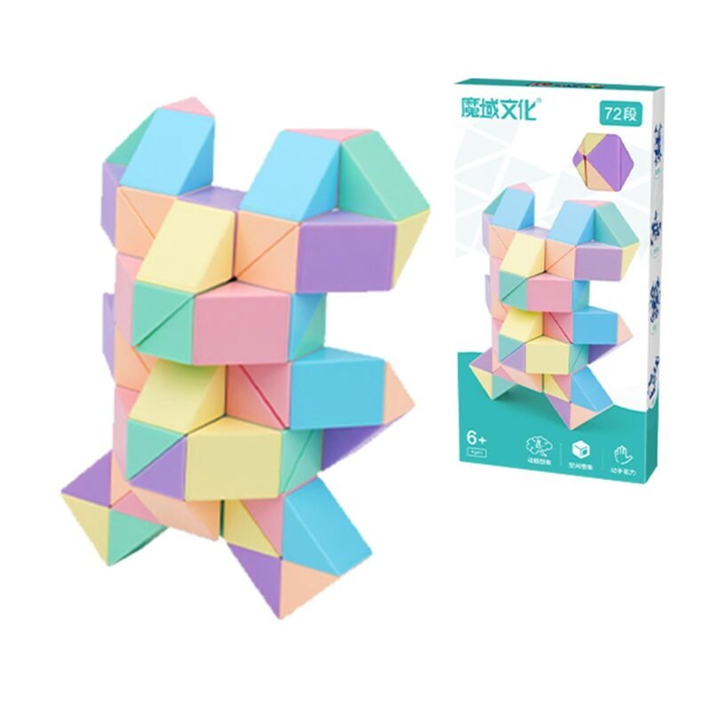 Jeu de Construction Magnétique 72 Pièces – Blocs Géométriques Éducatifs pour Enfants