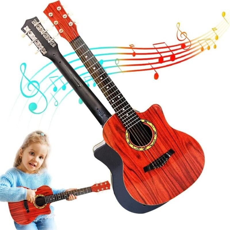 Guitare Acoustique Enfant 6 Cordes – Jouet Musical Éducatif pour Débutants