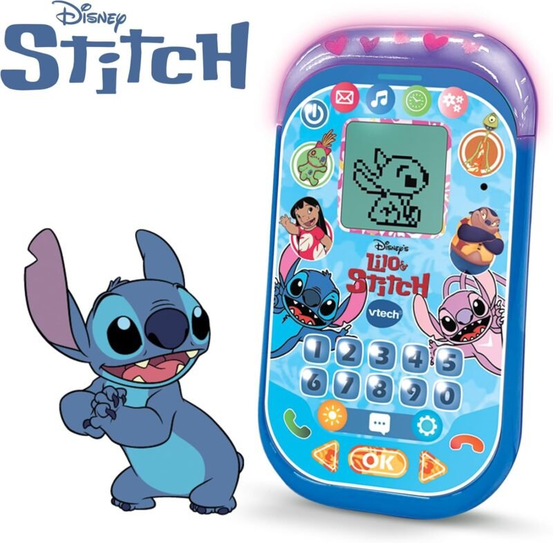 Téléphone Éducatif VTech Disney Stitch – Jouet Interactif pour Enfants de 4 à 7 Ans