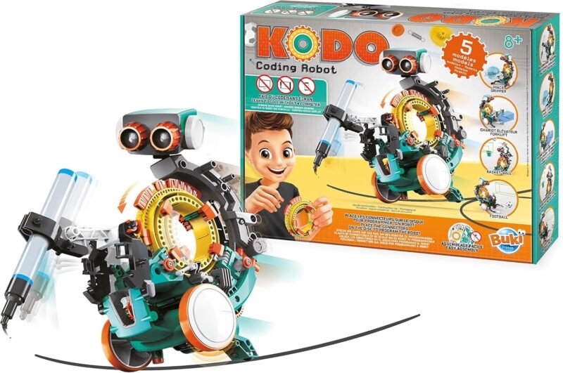 Buki France KODO Coding Robot – Robot Programmable Sans Écran | Kit STEM 5 Modèles | Dès 8 Ans