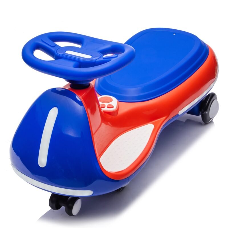 Porteur Twist Car pour Enfant – Voiture à Roulement Sans Pédales – Bleu & Orange