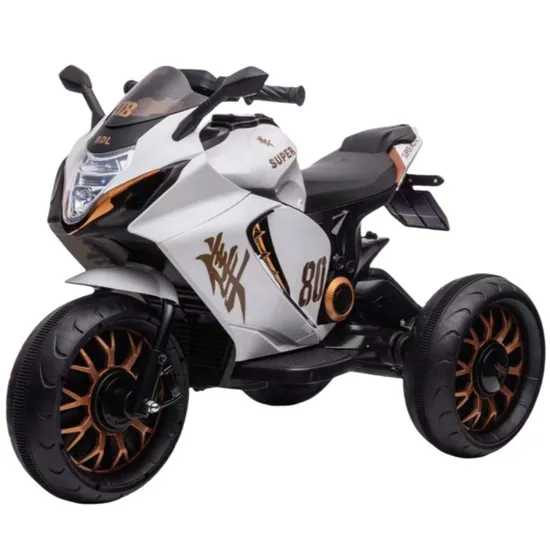 Moto Électrique 3 Roues pour Enfant 12V – Style Sport – Avec Musique et LED