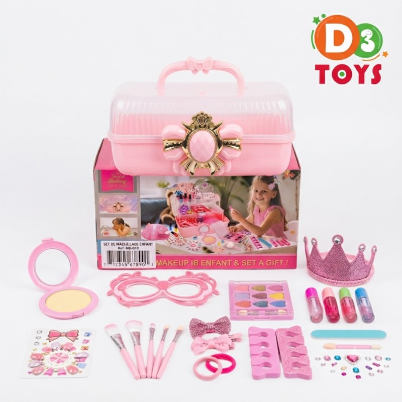 Mallette de Maquillage Enfant Princesse avec Accessoires – Coffret Beauté Complet pour Fille