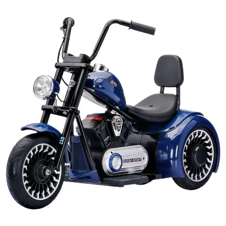 Moto Électrique Chopper 3 Roues 12V pour Enfant – Style Custom – Avec Musique et LED