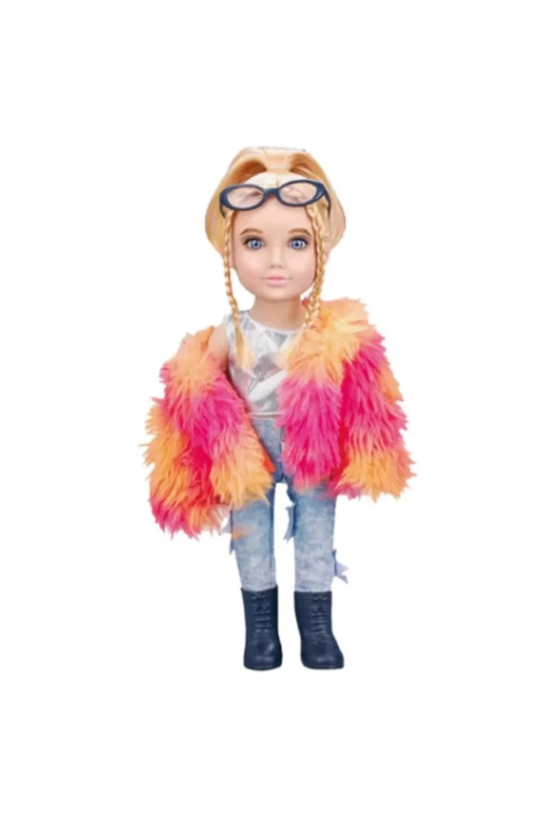 Poupée Mannequin Fille avec Veste Colorée et Accessoires