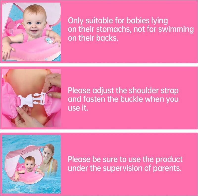 Bouée Gonflable Bébé avec Pare-Soleil – Flotteur Piscine