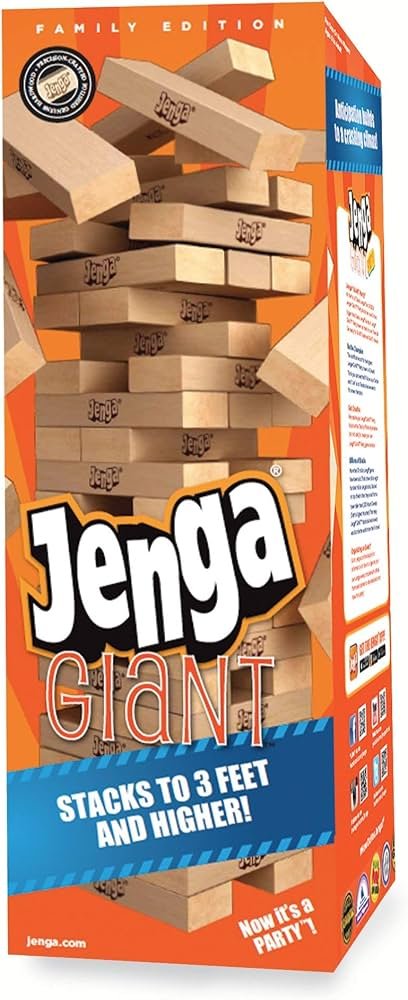 Jenga Giant – Jeu de Construction en Bois Géant pour Toute la Famille