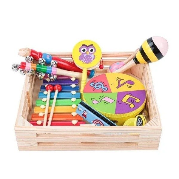 Set d’Instruments de Musique Éducatif pour Enfant – 10 Pièces