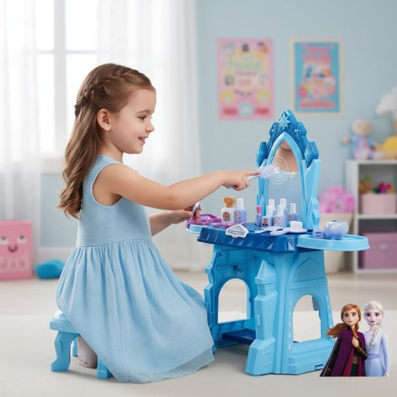 Coiffeuse Frozen pour Enfant avec Miroir Musical et Accessoires