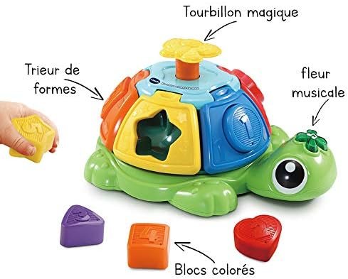 VTech Baby Ma Tortue Tourni-Formes – Jouet d’Éveil et de Tri des Formes 12-36 Mois