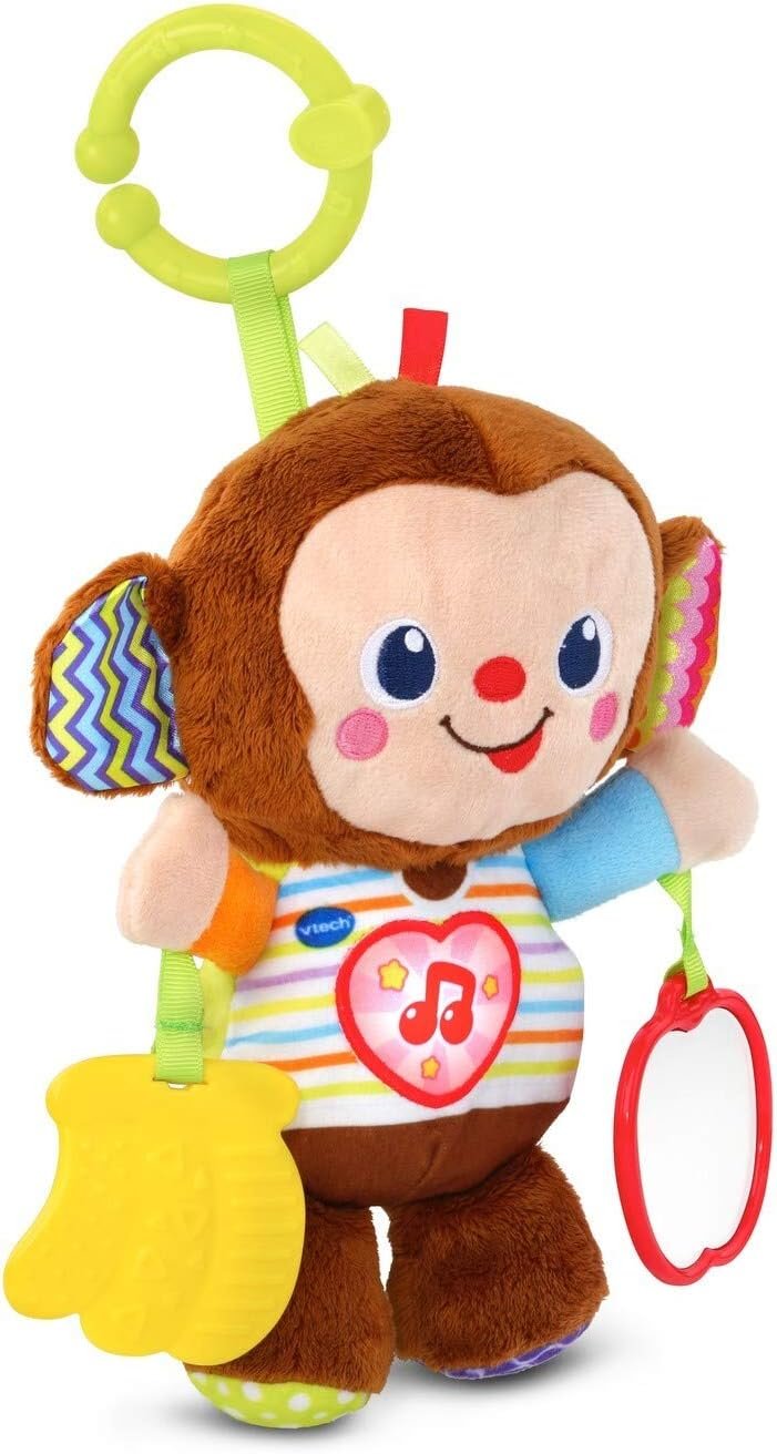 VTech Baby Hochet Musical Singe – Jouet d’Éveil Sensoriel et Interactif pour Bébé