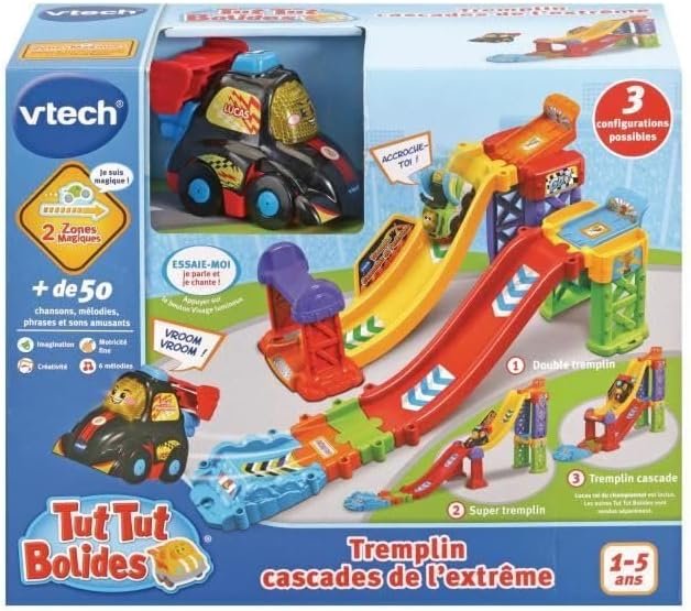 VTech Tut Tut Bolides – Tremplin Cascades de l’Extrême – Circuit de voitures interactif