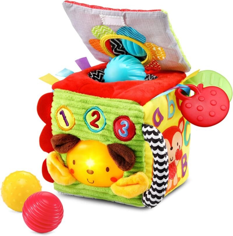 VTech Baby Cube Sensoriel Doux et Interactif – Jouet d’Éveil pour Bébé dès 3 Mois