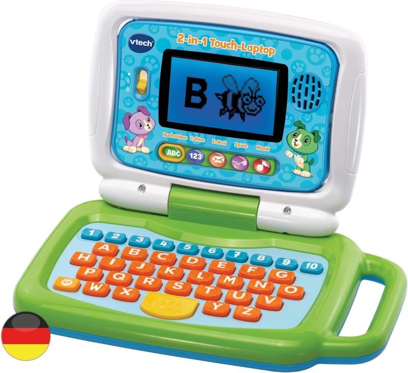 VTech 2-en-1 Touch-Laptop – Ordinateur Éducatif Enfant avec Écran Interactif