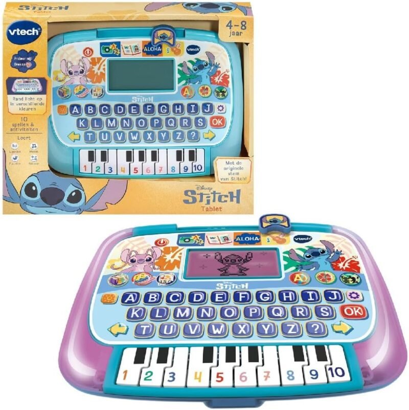 VTech Disney Stitch – Tablette Éducative Interactive avec Piano et Jeux 4-8 Ans