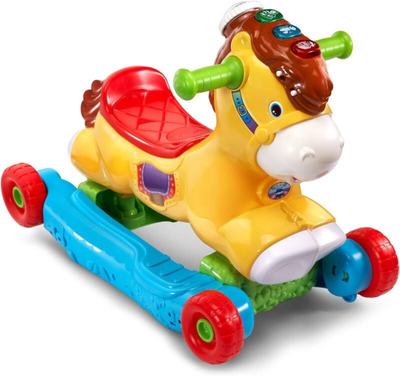 VTech Gallop & Rock Learning Pony – Cheval à Bascule et Porteur 2-en-1