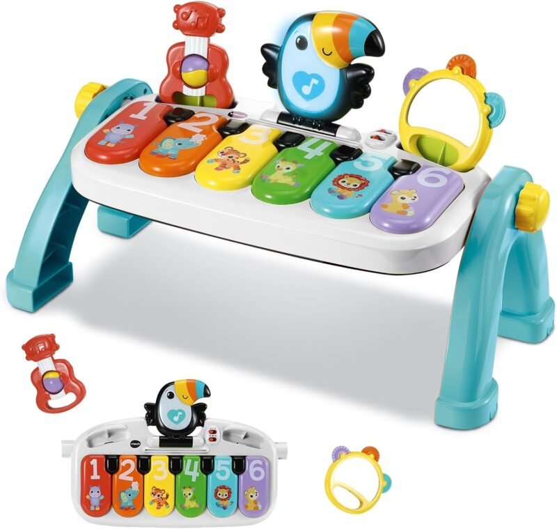 VTech Baby Piano Multicolore – Jouet Musical Interactif pour Bébé