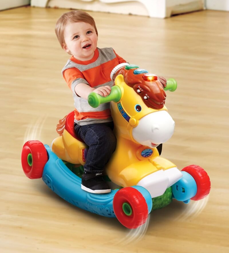 VTech Gallop & Rock Learning Pony – Cheval à Bascule et Porteur 2-en-1